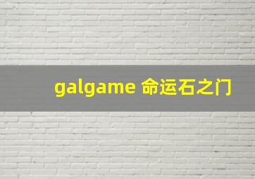 galgame 命运石之门